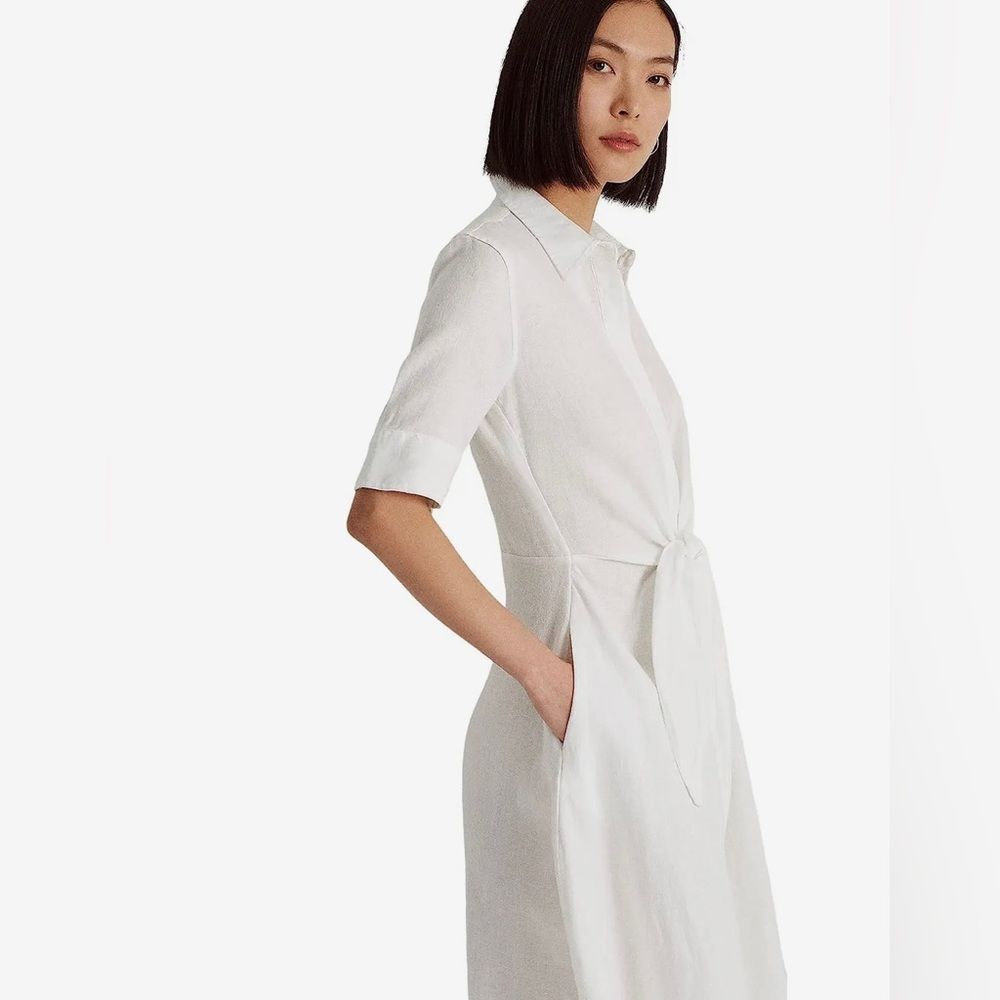 Lauren Ralph Lauren White Midi Shirt Dress